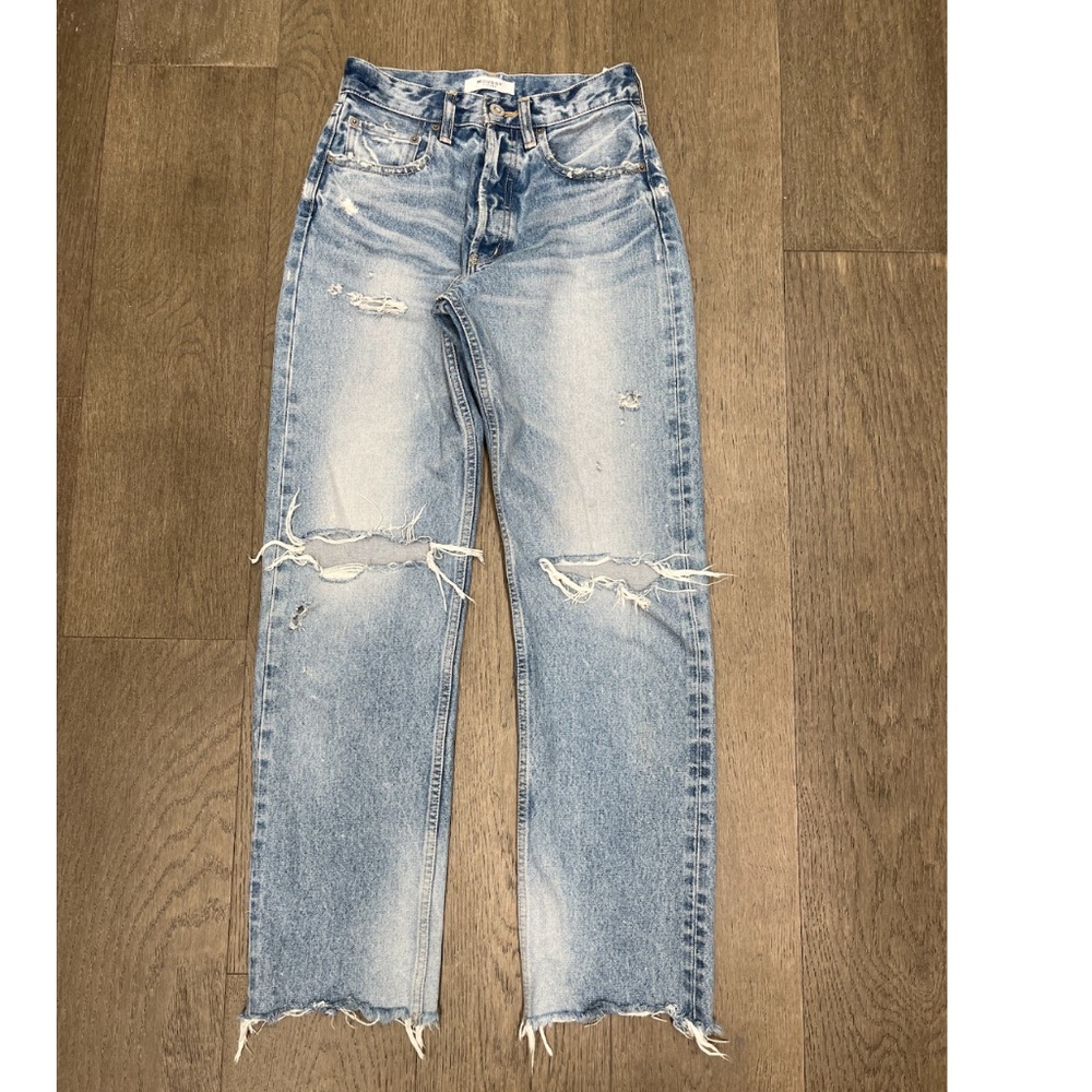 MOUSSY DENIM-Odessa Wide Straight Jeans